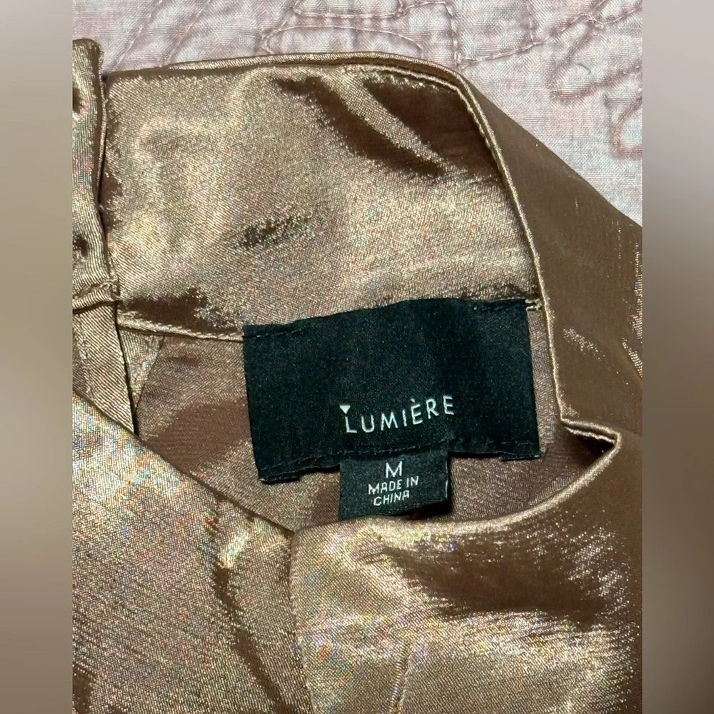 Elegant Metallic Long Sleeve Dress - Picture 12 of 15